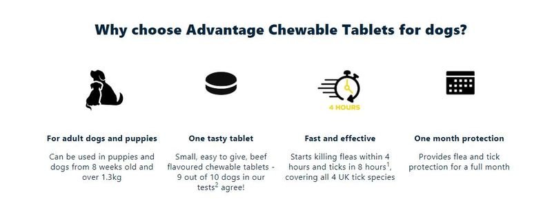 Advantage Chewable Flea & Tick Tablet for Dogs Thumbnail